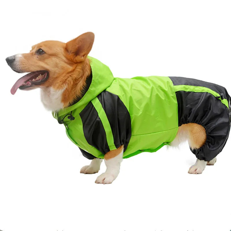 Hooded Waterproof Jumpsuit for Corgis