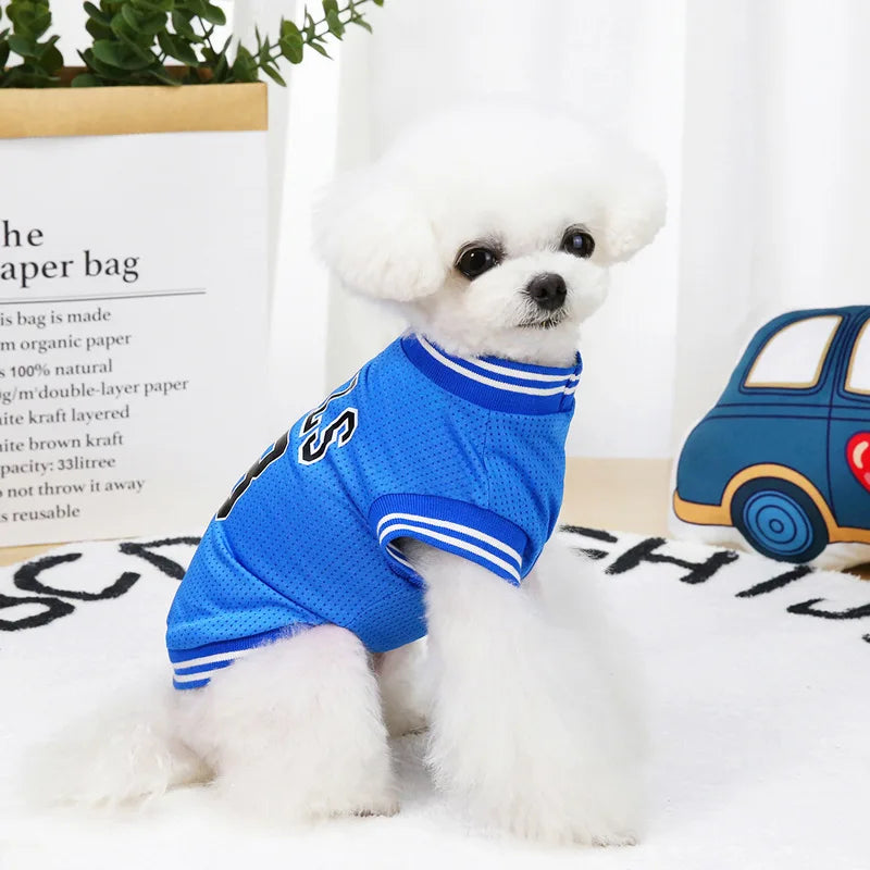 Pet Dog Clothes Vest Basketball Jersey