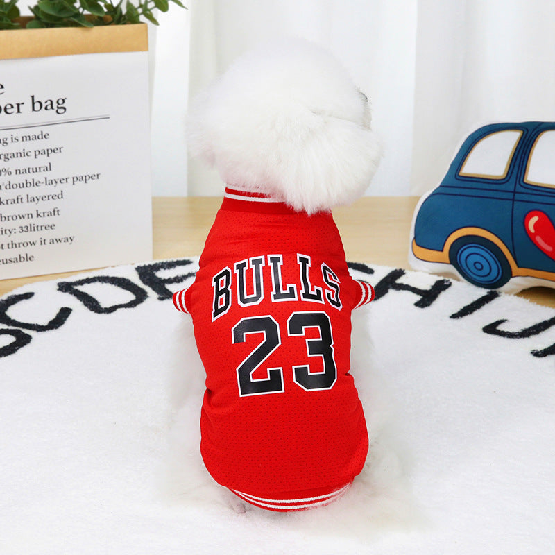 Pet Dog Clothes Vest Basketball Jersey