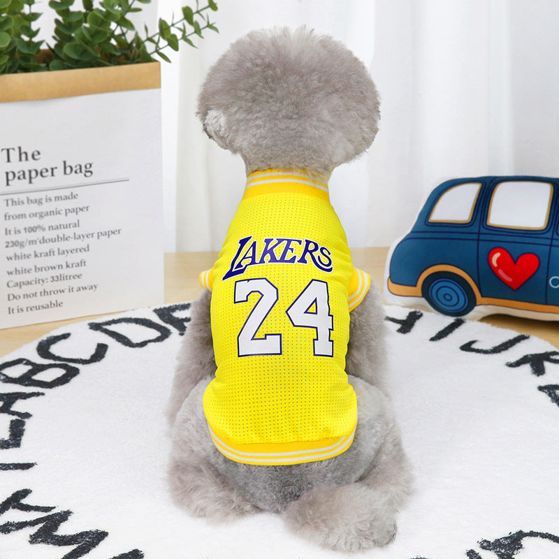 Pet Dog Clothes Vest Basketball Jersey