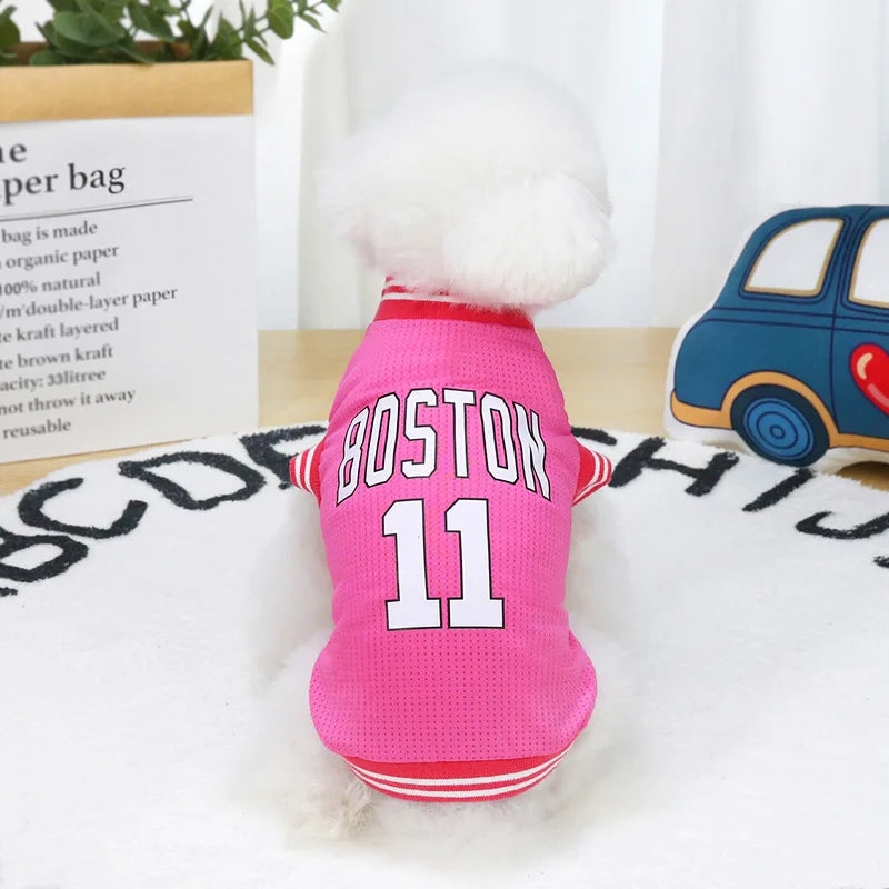 Pet Dog Clothes Vest Basketball Jersey