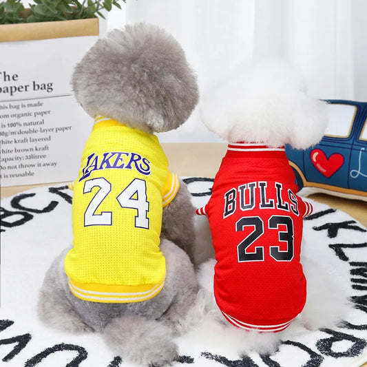 Pet Dog Clothes Vest Basketball Jersey