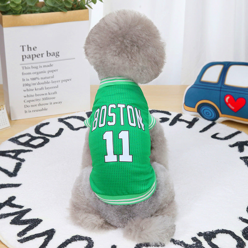 Pet Dog Clothes Vest Basketball Jersey