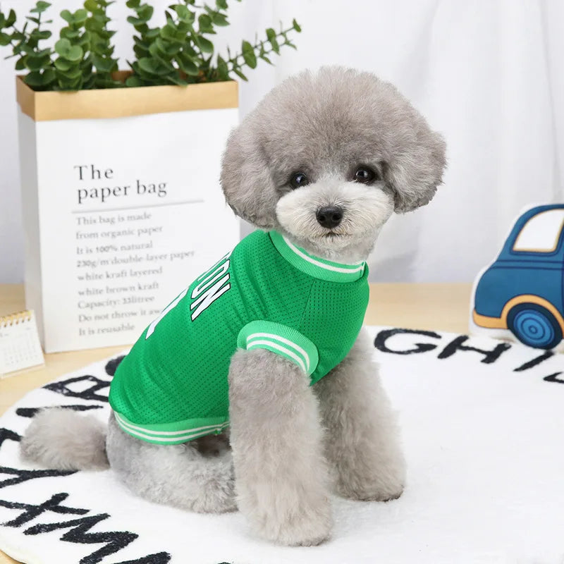 Pet Dog Clothes Vest Basketball Jersey