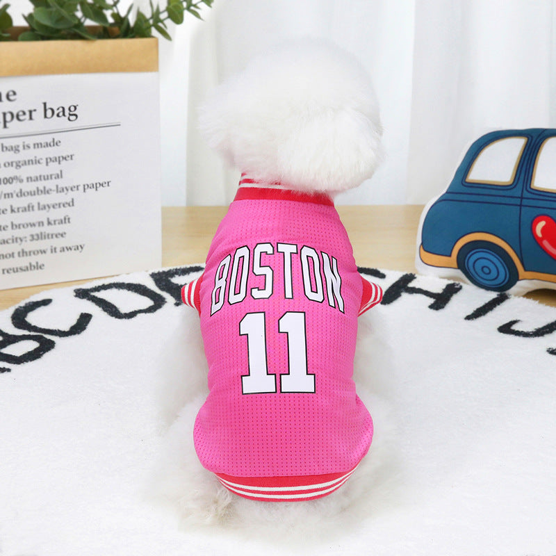 Pet Dog Clothes Vest Basketball Jersey