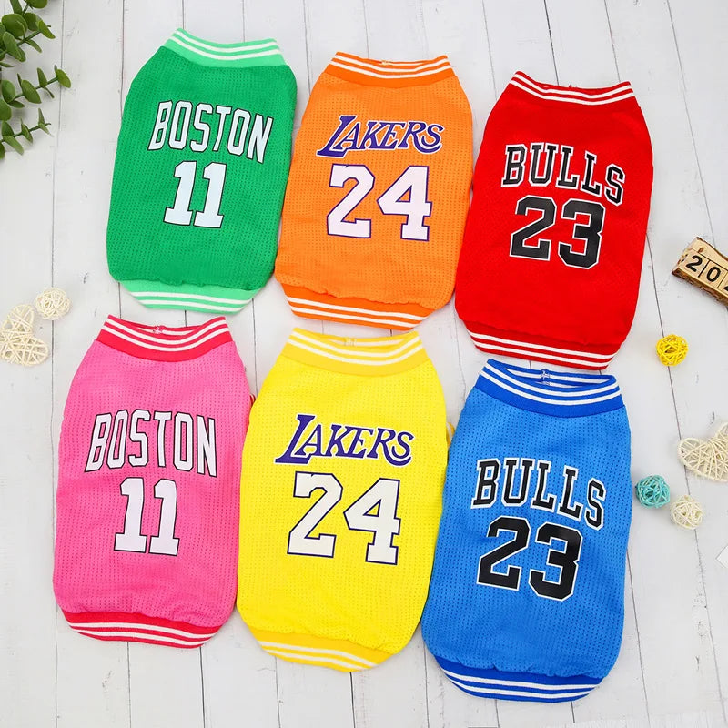 Pet Dog Clothes Vest Basketball Jersey