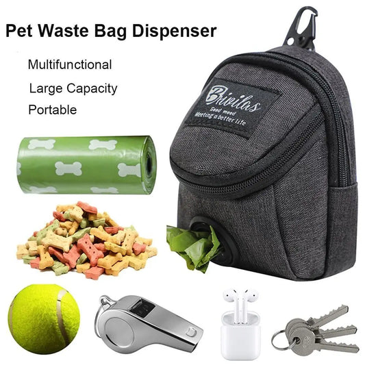 Portable Dog Training Treat Bag Outdoor Pet Dog Treat Pouch Puppy Snack Reward Waist Bag Dog Poop Bag Dispenser Pet Accessories