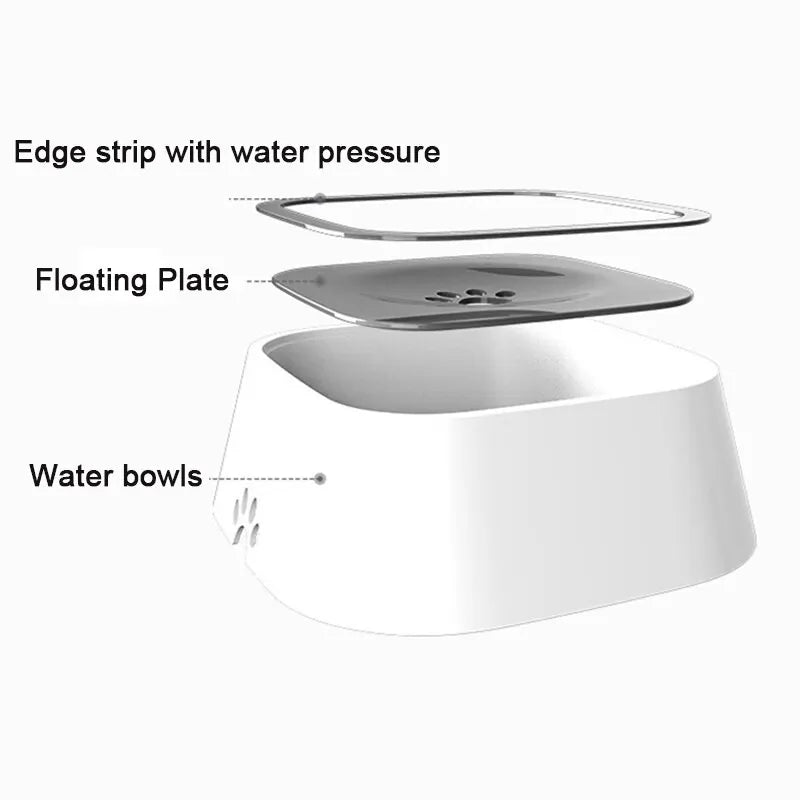 Drinking Water Bowl - Floating Non-Wetting Mouth Slow Anti-Overflow Dispenser