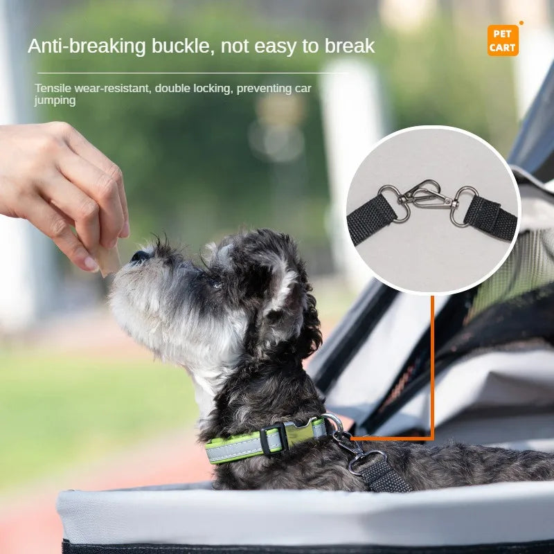 Pet Stroller - Detachable & Foldable for Easy Traveling