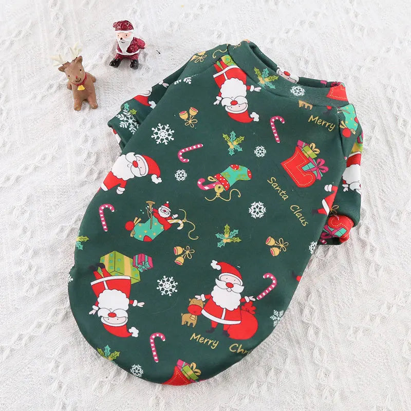 Christmas Dog Coat – Festive Cartoon Print