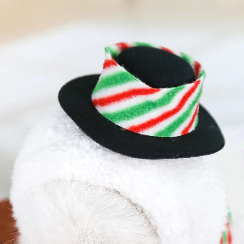 Soft Pet Snowman Costume – Fun Christmas Outfit for Dogs and Cats