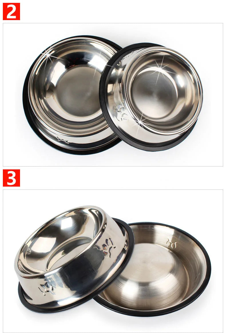 Quality Paw Stainless Steel Pet Dog Bowl Feeder